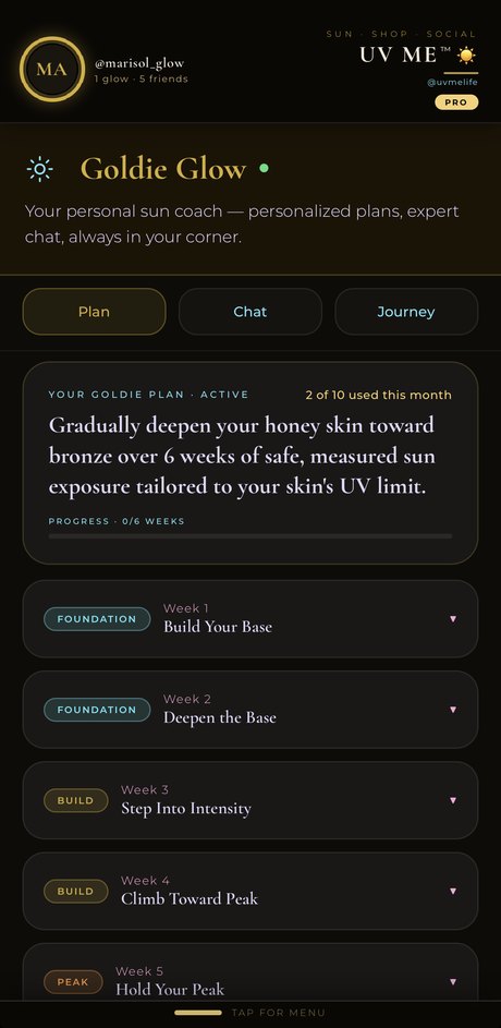 UV Me: plan the glow for the day that matters